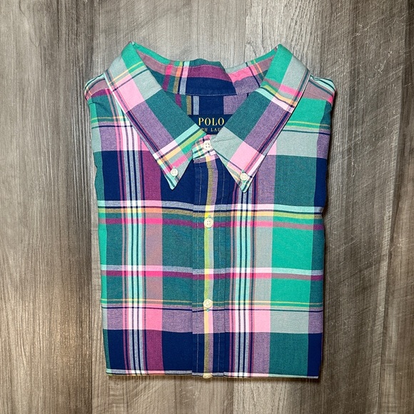 Polo Ralph Lauren Classic Plaid Short Sleeve Button Down - 3XB